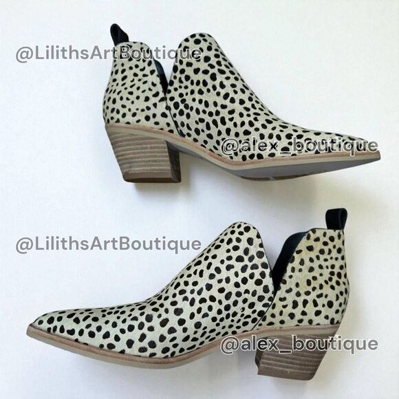 Dolce Vita Cheetah Print Block Heel Chelsea Women's Ankle Booties(F033)-Size 7 - Picture 6 of 11